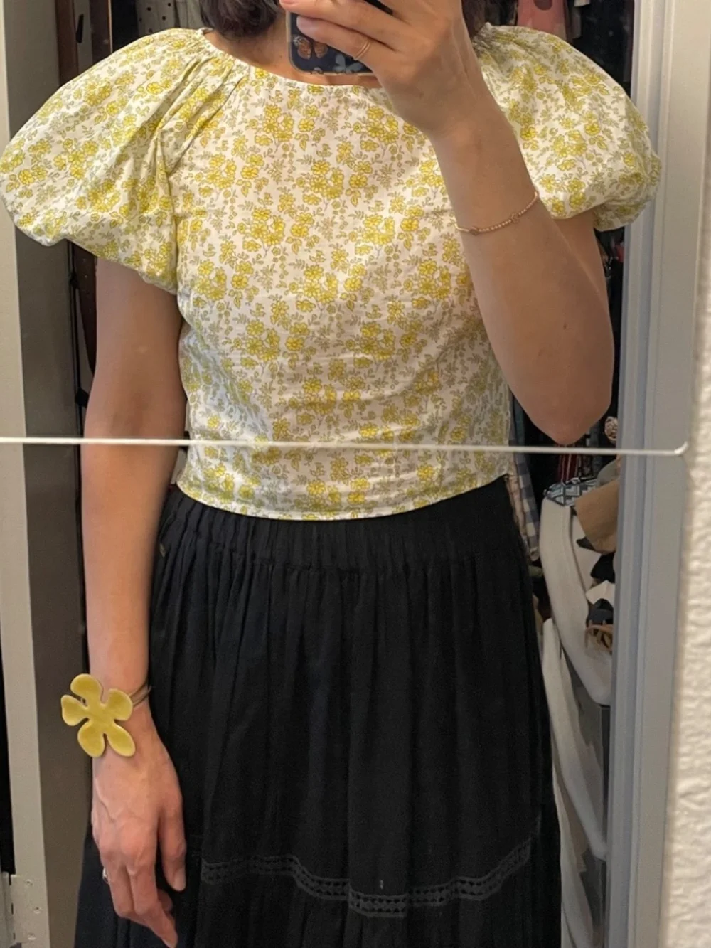 J.Crew Liberty Puff-Sleeve top, size 6, like new